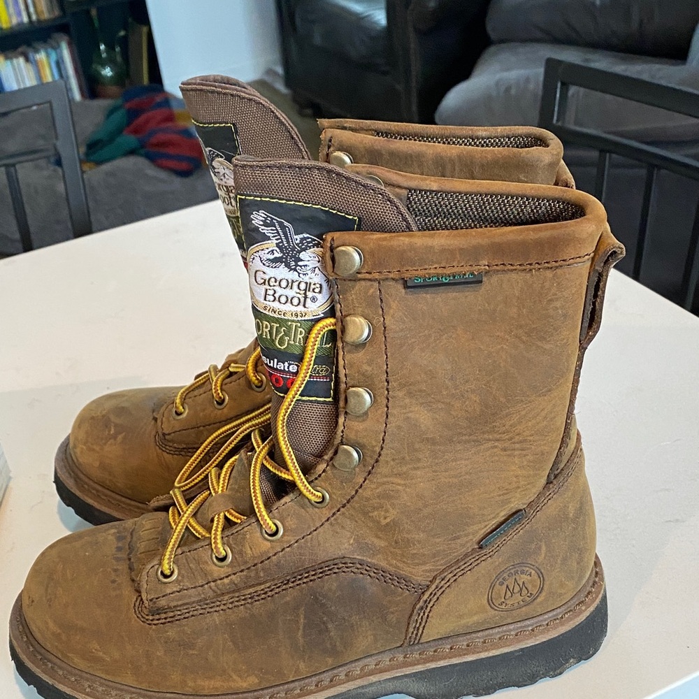 Georgia work boots women’s size 7 Brown Waterproof Leather Boots - Picture 3 of 5
